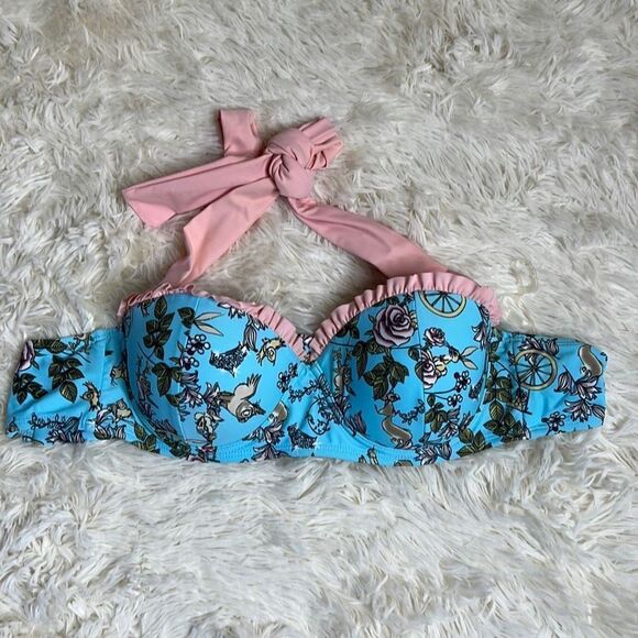 Disney Sleeping Beauty Flowers & Friends Halter Swim Top Size XS New - Picture 8 of 8